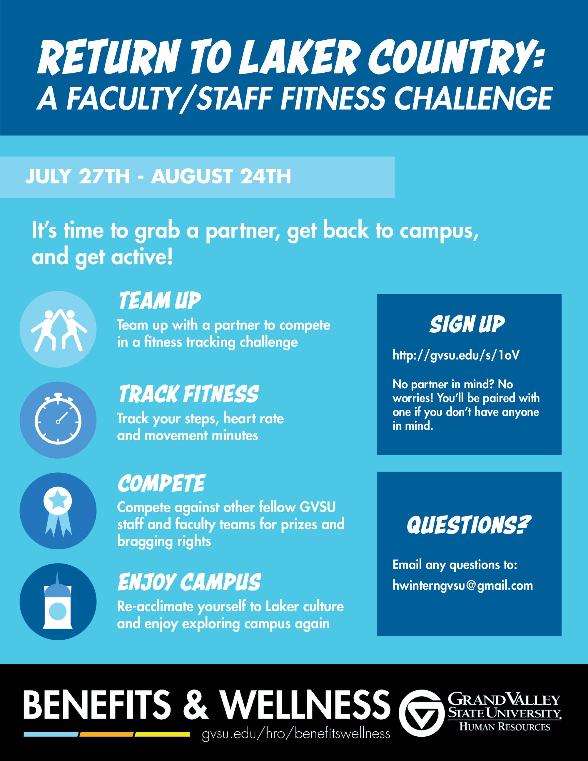 Return to Laker Country: A Faculty/Staff Fitness Challenge Flier